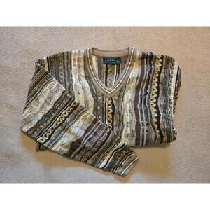 Tundra Sweater L | 3D Earth-Tone Textured Knit